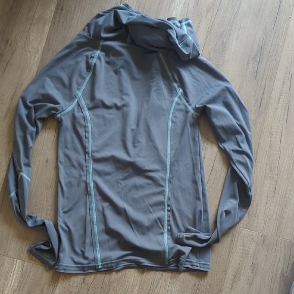 Athleta Gray Zip-Up Hoodie - Picture 2 of 3